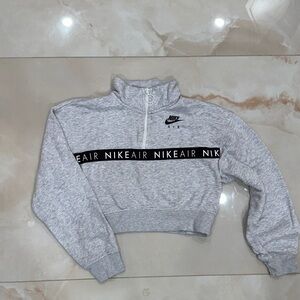 Nike Air Women's Gray Half-Zip Sweatshirt
